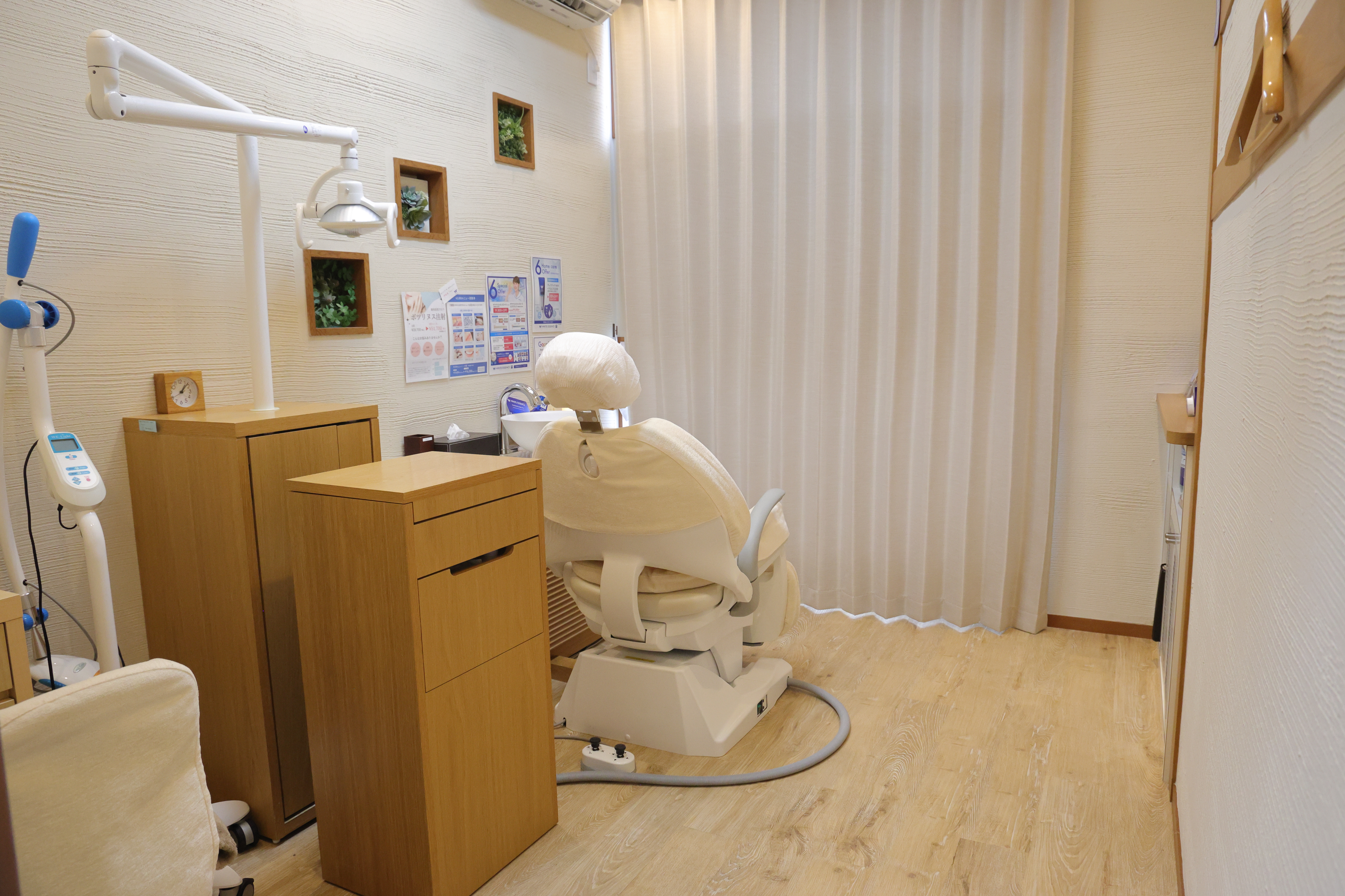 クリーンでプライバシーも保たれた落ち着きある空間